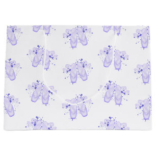 Grand Sac Cadeau Ballet violet Anniversaire Pointe Chaussures