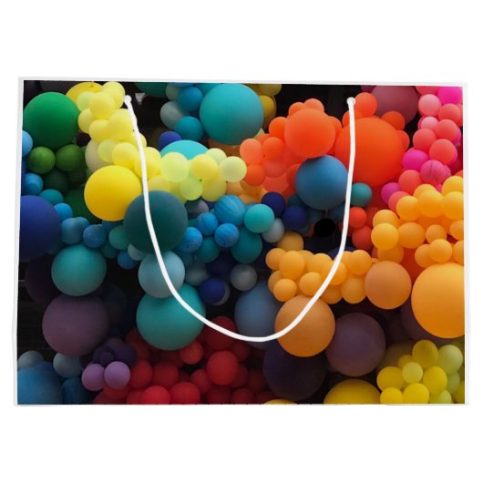 Grand Sac Cadeau Ballons colorés (Dos)