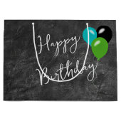 Grand Sac Cadeau Ballons D'Anniversaire En Cuir (Devant)