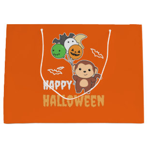 Grand Sac Cadeau Ballons d'Halloween singes pour enfants singes mig
