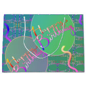 Grand Sac Cadeau Ballons "Joyeux anniversaire" (Devant)