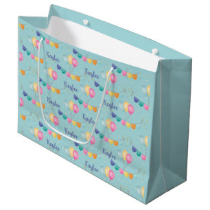Grand Sac Cadeau Balloons d'anniversaire Étoiles et Parties scintil