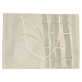 Grand Sac Cadeau Bambou, arrière - plan beige (Dos)
