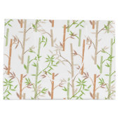 Grand Sac Cadeau Bambou Foliage Oriental Feuilles de verdure (Dos)