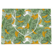 Grand Sac Cadeau Banane tropicale moderne Motif vert (Devant)