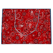 Grand Sac Cadeau Bandana rouge et jean bleu (Devant)