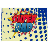 Grand Sac Cadeau Bande dessinée Inspiré Super Papa (Devant)