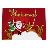 Grand Sac Cadeau Bande dessinée mignonne du père noël de Joyeux (Devant)