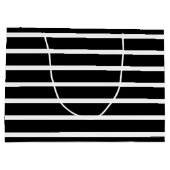 Grand Sac Cadeau Bande noire et blanche moderne (Dos)