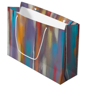 Grand Sac Cadeau Bandes de peinture colorées