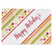 Grand Sac Cadeau Bandes Et Pois (Dos)