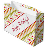 Grand Sac Cadeau Bandes Et Pois (Dos Angle)