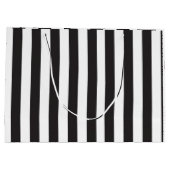 Grand Sac Cadeau Bandes noires classiques personnalisées (Dos)