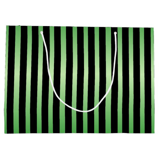 Grand Sac Cadeau Bandes noires Vert (Dos)