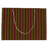 Grand Sac Cadeau Bandes rouges et vertes (Dos)
