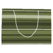 Grand Sac Cadeau Bandes vert olive (Dos)