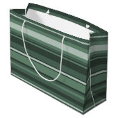 Grand Sac Cadeau Bandes vertes (Dos Angle)