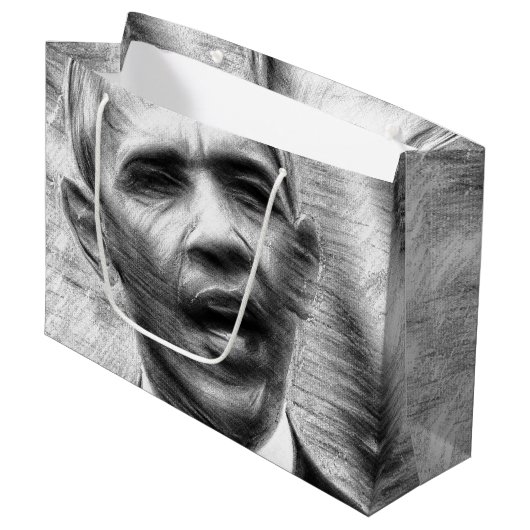 Grand Sac Cadeau Barack Obama (Devant Angle)