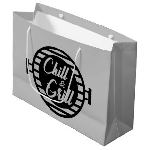 Grand Sac Cadeau barbecue chill grill word art party