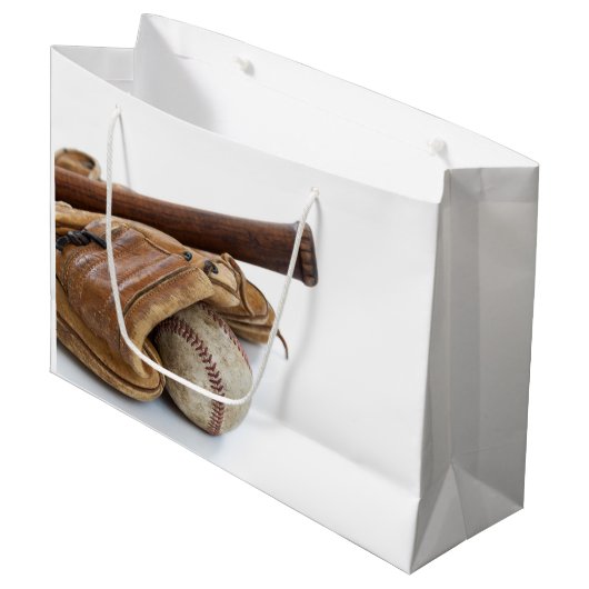 Grand Sac Cadeau Base-ball et bat (Devant Angle)