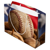 Grand Sac Cadeau Baseball en Amérique vintage (Dos Angle)