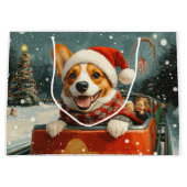 Grand Sac Cadeau Basenji Dog Roller Dessous de verre Noël (Devant)