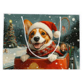 Grand Sac Cadeau Basenji Dog Roller Dessous de verre Noël (Dos)