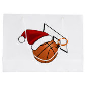 Grand Sac Cadeau Basket-ball et cerceau de Noël (Dos)