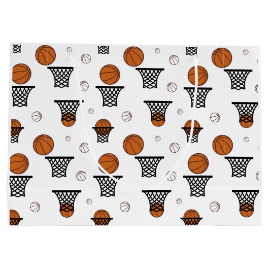 Grand Sac Cadeau Basketball Pattern (Dos)