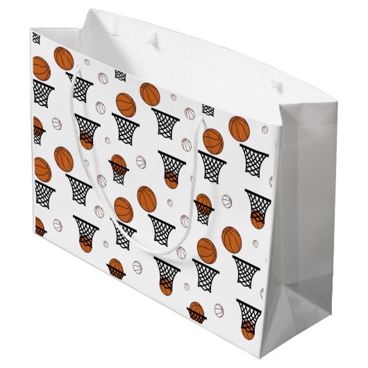 Grand Sac Cadeau Basketball Pattern (Dos Angle)