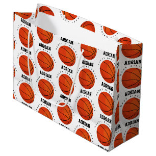 Grand Sac Cadeau Basketball Sports Anniversaire fête Nom personnali