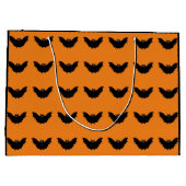 Grand Sac Cadeau Bat noir d'Halloween (Dos)