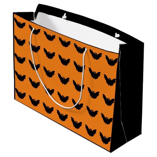 Grand Sac Cadeau Bat noir d'Halloween (Dos Angle)