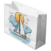 Grand Sac Cadeau Bateau (Devant Angle)