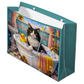 Grand Sac Cadeau Bath Time , Cat (Devant Angle)