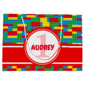 Grand Sac Cadeau Bâtiment Bloc Construire et Jouer Anniversaire col (Dos)