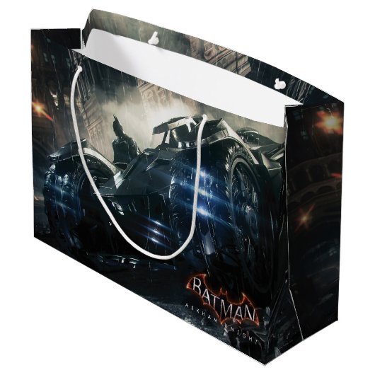 Grand Sac Cadeau Batman Avec Batmobile Dans La Pluie (Dos Angle)