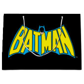 Grand Sac Cadeau Batman | Logo Vintage bleu jaune (Devant)