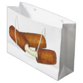Grand Sac Cadeau Bâtons Fromage Mozzarella frits Alimentation en bo (Devant Angle)