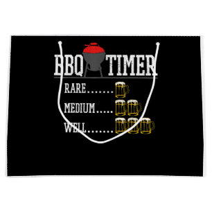 Grand Sac Cadeau BBQ   BBQ Timer Funny Bière Steak Grill