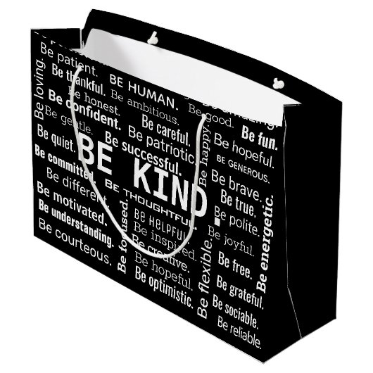 Grand Sac Cadeau Be Kind Word Cloud (Dos Angle)