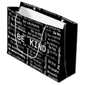 Grand Sac Cadeau Be Kind Word Cloud (Devant Angle)