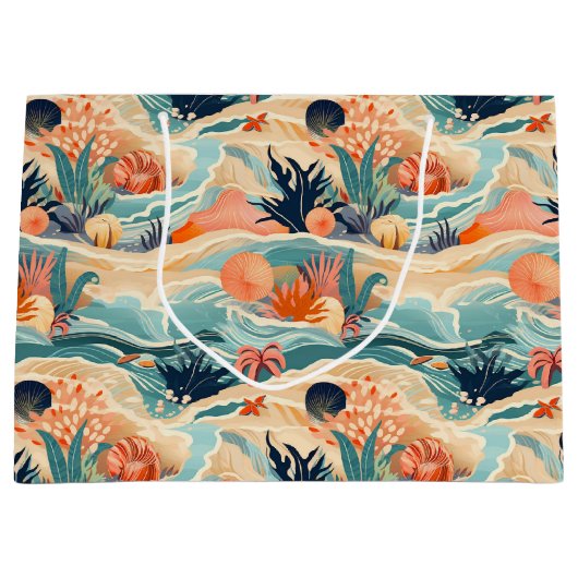 Grand Sac Cadeau Beach Sea Life (Devant)