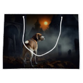 Grand Sac Cadeau Beagle Halloween effrayant (Devant)