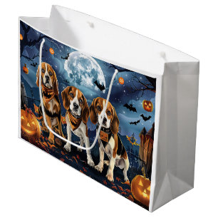 Grand Sac Cadeau Beagle Halloween Éffrayant