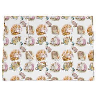 Grand Sac Cadeau Beatrix Potter Bunny Souris Puddle Duck Squirrel
