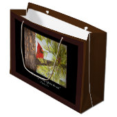 Grand Sac Cadeau Beau Red Bird Christian (Devant Angle)