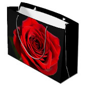 Grand Sac Cadeau Beau rose rouge (Dos Angle)