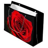 Grand Sac Cadeau Beau rose rouge (Devant Angle)
