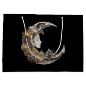 Grand Sac Cadeau Beau visage dans la lune (Dos)